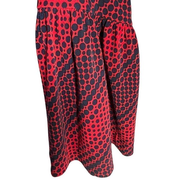 Michael Michael Kors red with navy blue polka dot peasant style blouse Size S - Picture 6 of 13